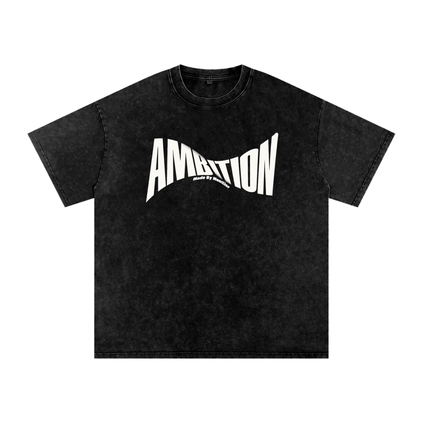 "Ambition" Snow Washed Oversized Cotton T-Shirt