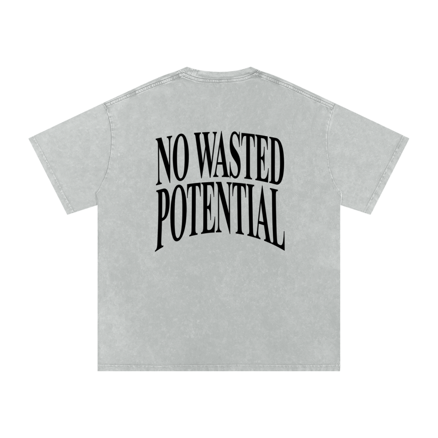 "No Wasted Potential" Snow Washed Oversized Cotton T-Shirt