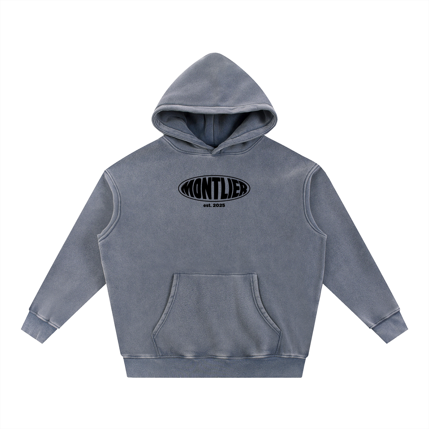 "No Wasted Potential" Snow Wash Fleece Oversize Hoodie